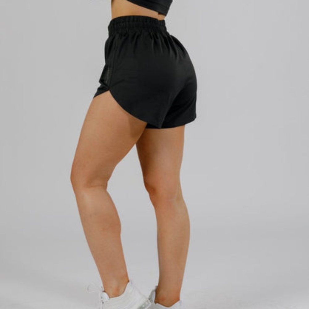 Paragon Fitwear Black Nylon Logo Athetic Running Shorts P5743